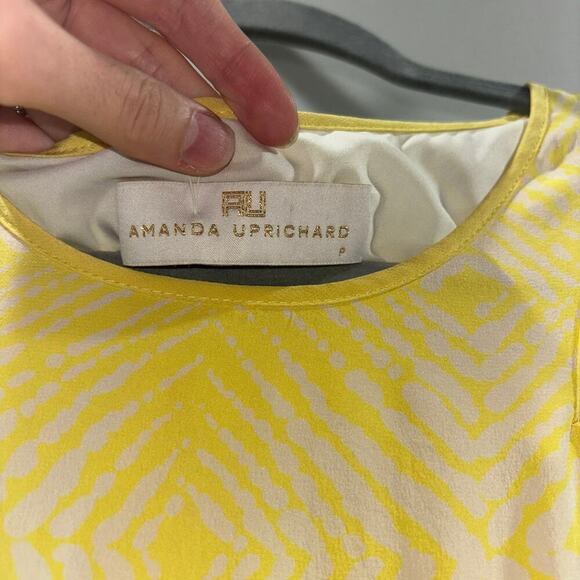 Amanda Uprichard Yellow Silk Drop Waist Sleeveless Dress โ Size P (Petite Small) - Picture 8 of 10